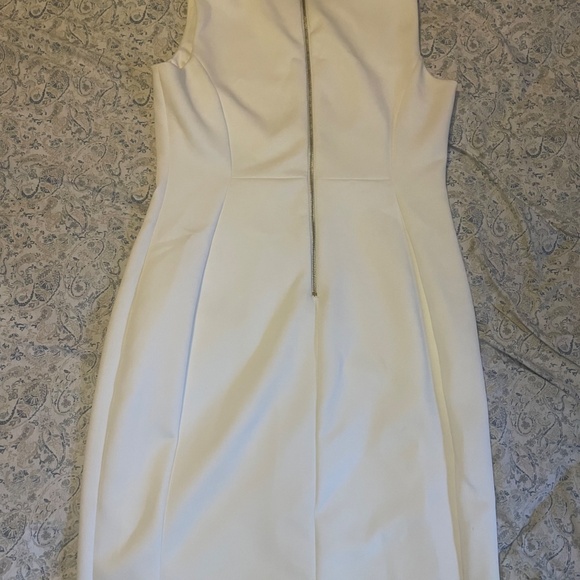 Plus Size Calvin Klein Embroidered Scuba Sheath Dress - Picture 4 of 4